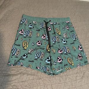 Neff Swim Trunks Board Shorts Men's X‎ Large Peace Love Mushroom